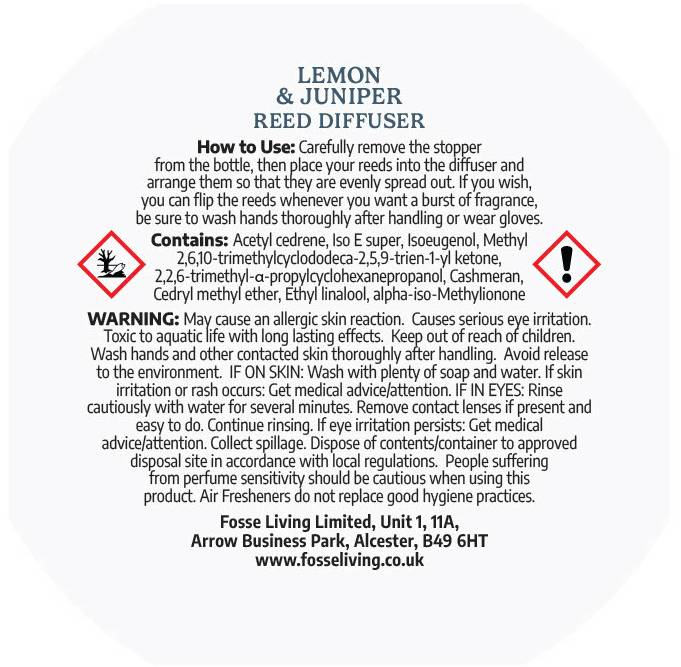 Lemon and juniper reed diffuser refill 200ml clp