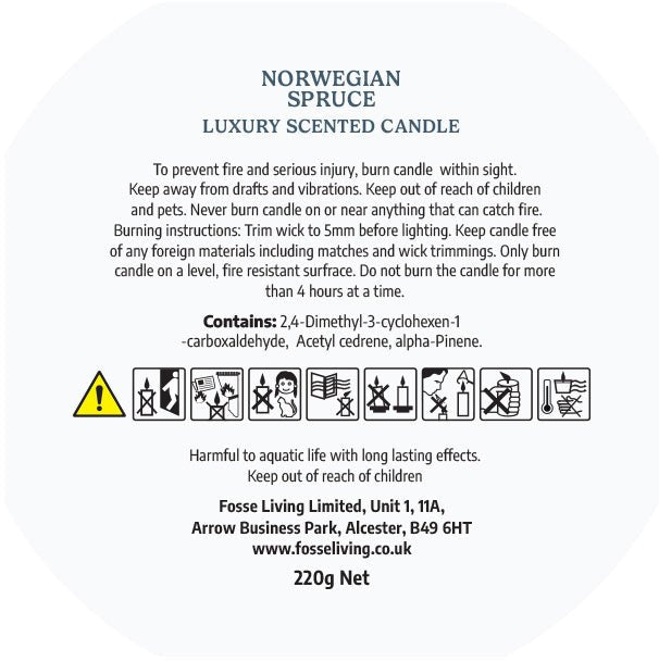 Norwegian Spruce Scented Candle (Limited Edition) - Fosse Living | Luxury Home Fragrances