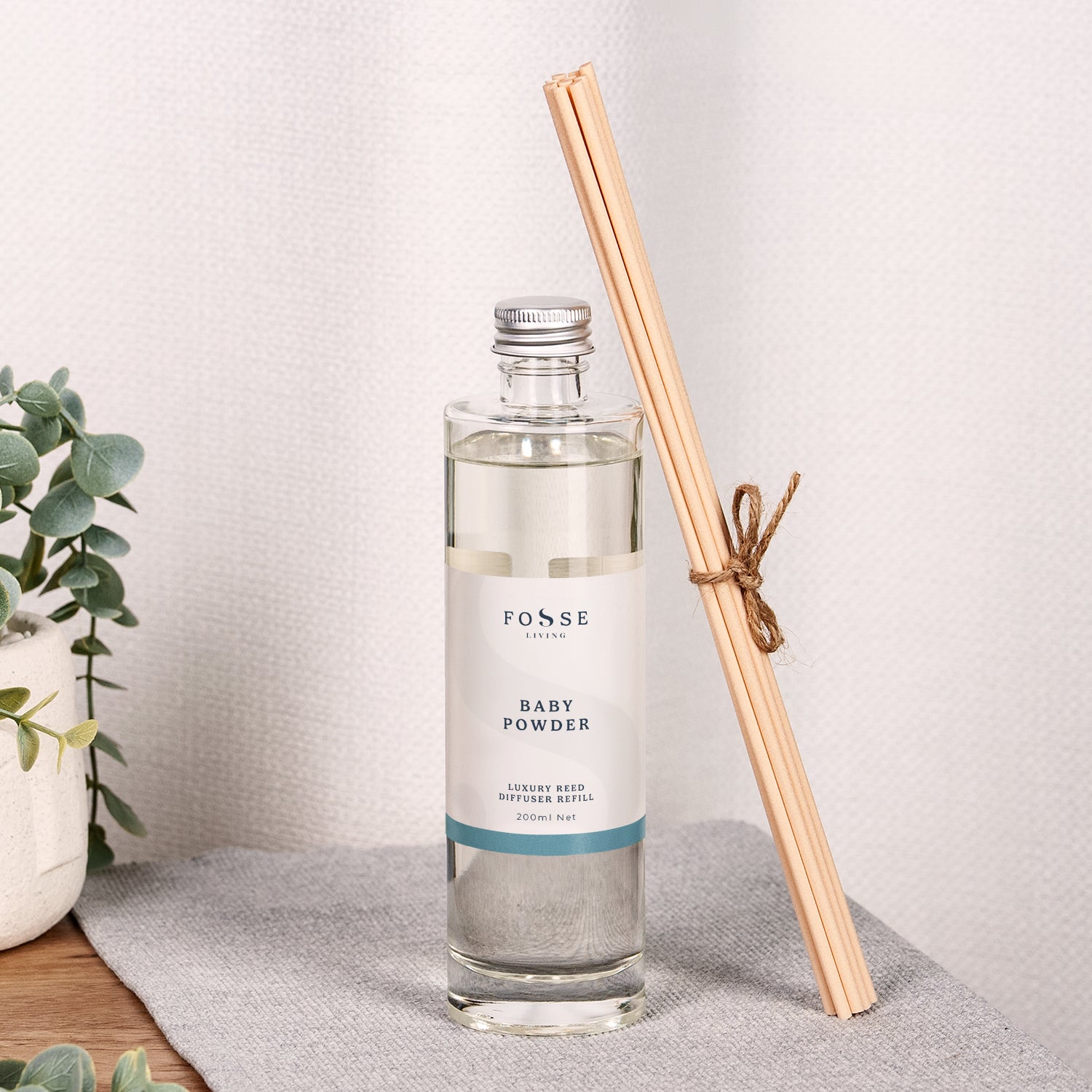 Baby powder 200ml reed diffuser refill by fosse living